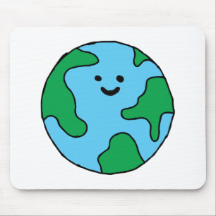Mousepad Ecoamigo do Mundo Ícone Feliz Terra Clipart Ecofri