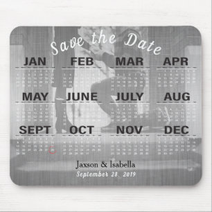 Mousepad Economias de 2019 calendários a data e foto de DI