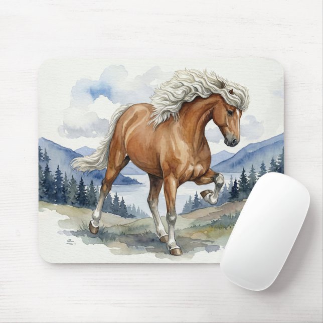 Mousepad Edda Silver bay Icelandic Horse in the Mountains S (Com mouse)