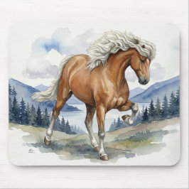 Mousepad Edda Silver bay Icelandic Horse in the Mountains S