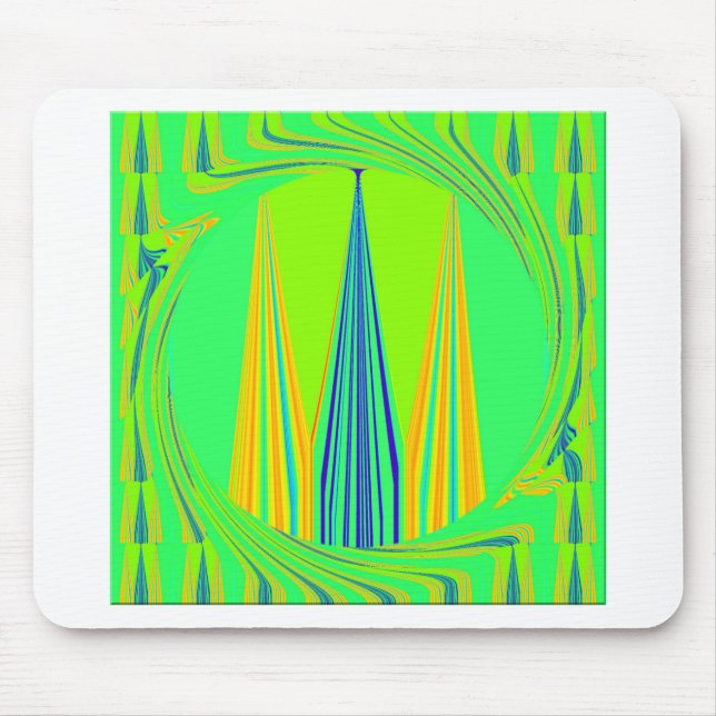 Mousepad Edgy Geometry Neon Design (Frente)
