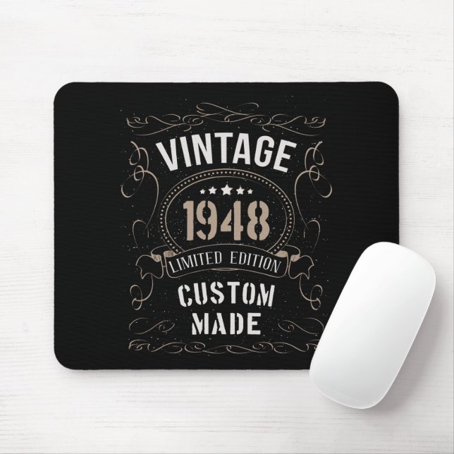 Mousepad Edição Limitada Vintage 1948 Feito sob medida (Com mouse)