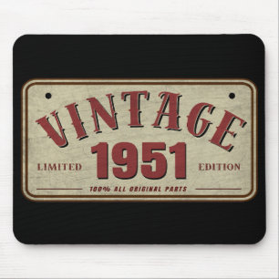 Mousepad Edição Limitada Vintage 1951 Todas as Peças Origin
