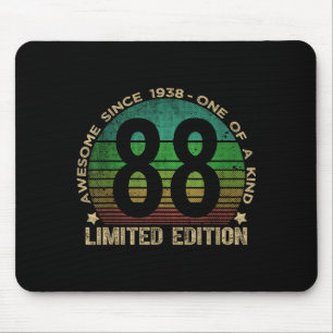Mousepad Edição Limitada Vintage 88 Anos 1938 88º Aniversár