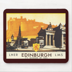 Mousepad Edinburgh via Poster de caminho de ferro LNER
