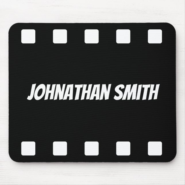 Mousepad Editores Fita de Filmes em Preto e Branco (Frente)