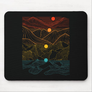 Mousepad Edm Techno Sun Moon Music Festival Party Dancing D
