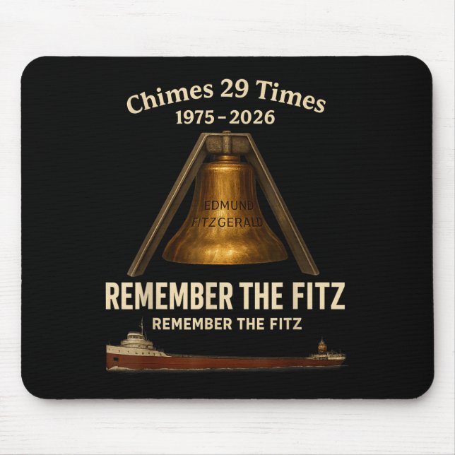 Mousepad Edmund Fitzgerald, Remember The Fitz Great Lakes M (Frente)