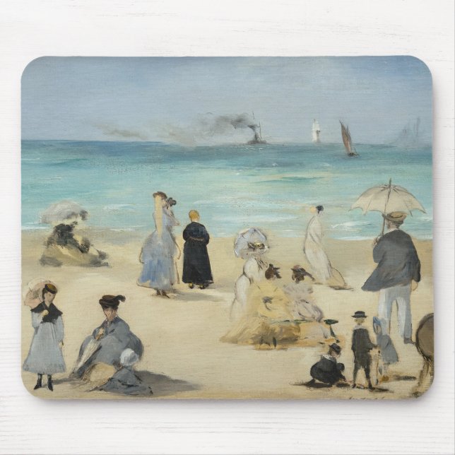 Mousepad Edouard Manet - Na Praia, Boulogne-sur-Mer (Frente)