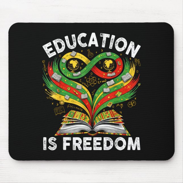 Mousepad Educação de História Negra É Livros de Liberdade H (Frente)