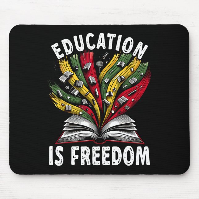 Mousepad Educação de História Negra É Livros de Liberdade H (Frente)
