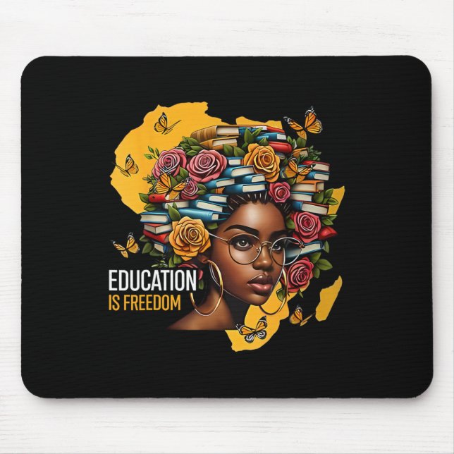 Mousepad Educação de História Negra É Livros de Liberdade P (Frente)