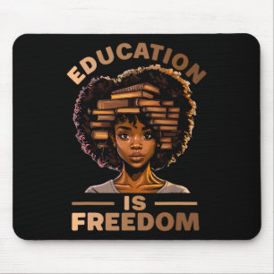 Mousepad Educação É Liberdade História Afro-Americana Negra