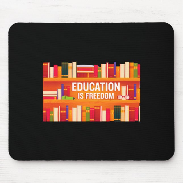 Mousepad Educação É Liberdade História Negra Afro-Americana (Frente)