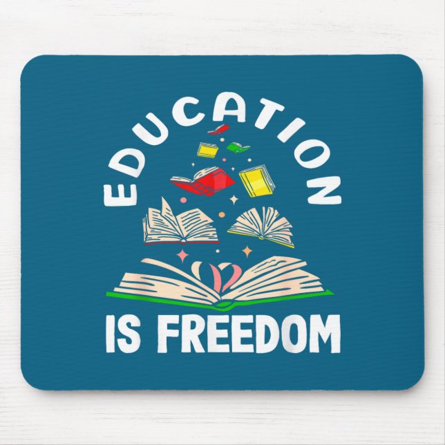 Mousepad Educação é liberdade mês da história negra  (Frente)
