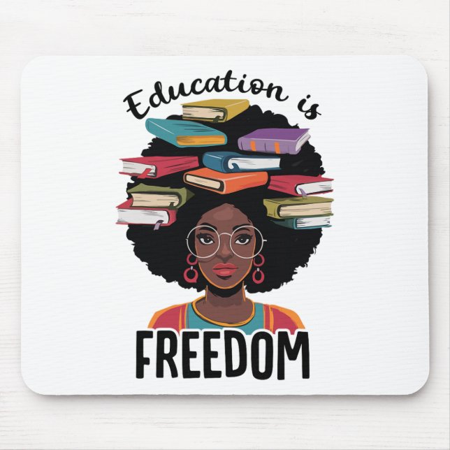 Mousepad Educação É Liberdade Professor Mês da História Neg (Frente)