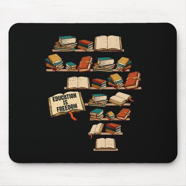 Mousepad Educação é Liberdade - Xisto Negro (Frente)