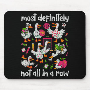 Mousepad educador de professor de pato engraçado de volta à