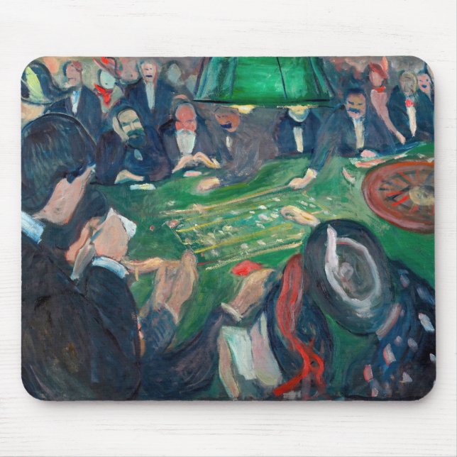 Mousepad Edvard Munch - A Mesa Roulette em Monte Carlo (Frente)