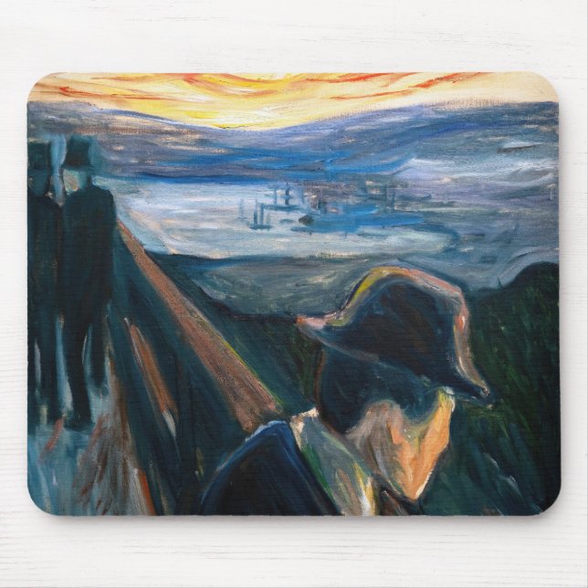 Mousepad Edvard Munch - Humor Doente no Sunset, Desespero 1 (Frente)