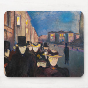 Mousepad Edvard Munch - Noite em Karl Johan Street