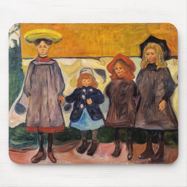 Mousepad Edvard Munch - Quatro Meninas em Asgardstrand (Frente)