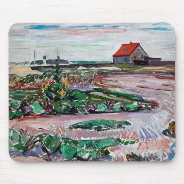 Mousepad Edvard Munch - Seashore. Paisagem perto de Lubeck (Frente)