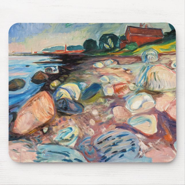 Mousepad Edvard Munch - Shore com Casa Vermelha (Frente)