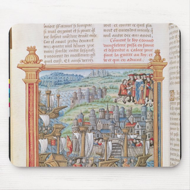 Mousepad Edward IV da aterragem de Inglaterra em Calais (Frente)