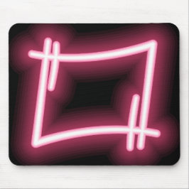 Mousepad Efeito Cor-De-Rosa Brilhante No Preto