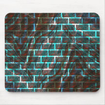 Efeito de tijolo vermelho e azul manchado, grelha 