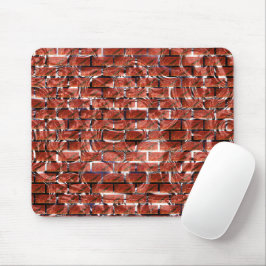 Mousepad Efeito de tijolos vermelhos sobre o desenho de cír