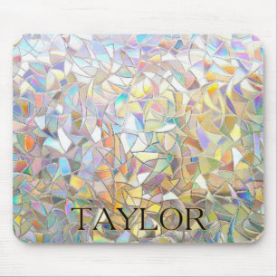 Mousepad Efeito de Vidro Colorido Prismático - Arco-íris Pr