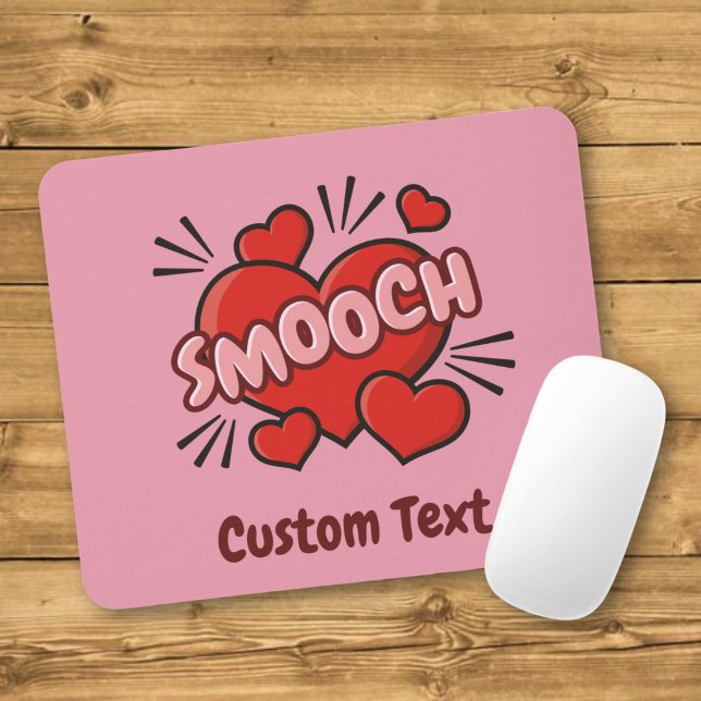 Mousepad Efeito Sonoro de Beijo em História em Quadrinhos (Criador carregado)