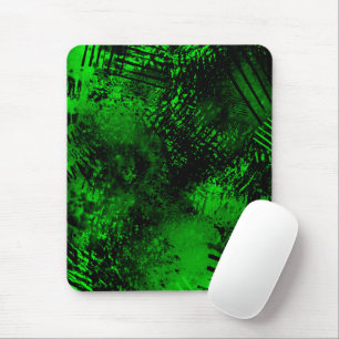 Mousepad Efeito Splatter de Tinta Verde e Preto