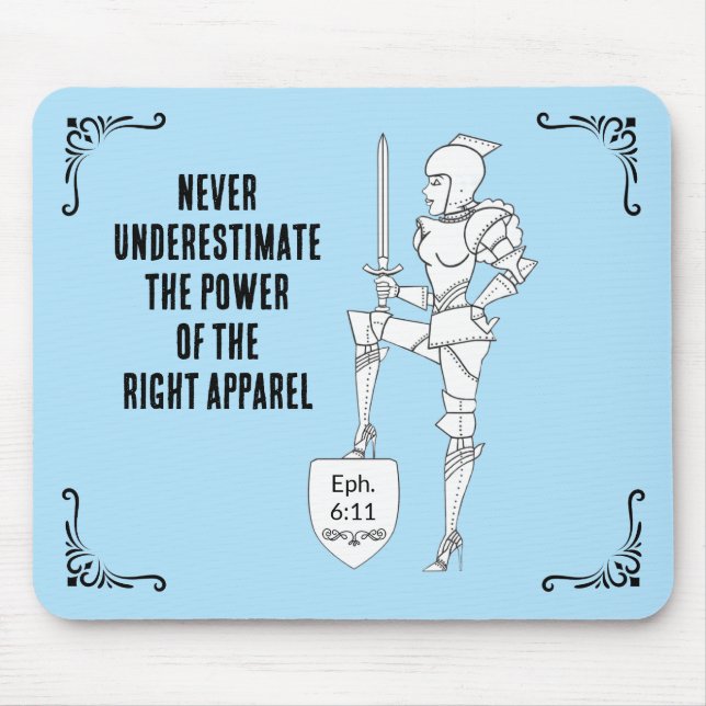 Mousepad "EFÉSIOS 6:11" O Poder do Traje Certo (Frente)