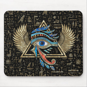 Mousepad Egípcio Olho de Coro - Ornamento a Jato de Wadjet