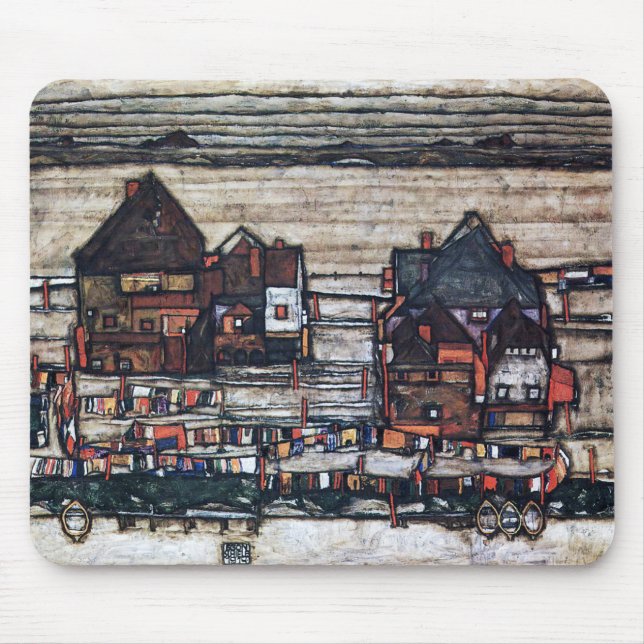 Mousepad Egon Schiele , "Casas com Lavanderia" (Frente)