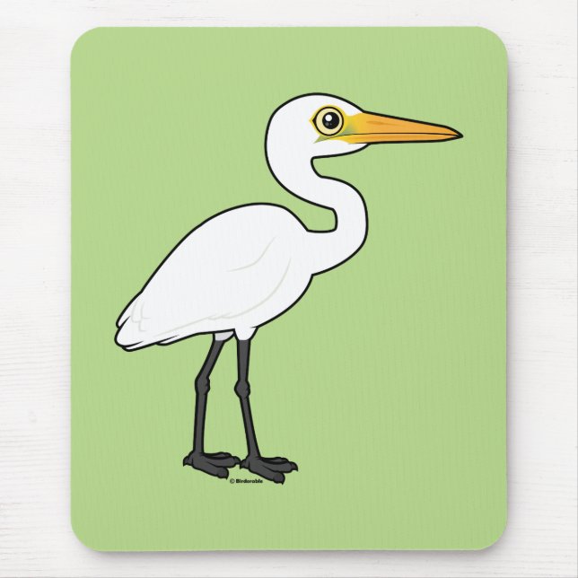 Mousepad Egret de Excelente Birdorável (Frente)