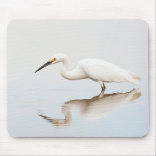Mousepad Egret em lagoa estática