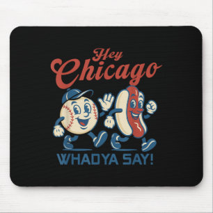 Mousepad Ei Chicago Whadya Diga Gráfico de Beisebol de Cach