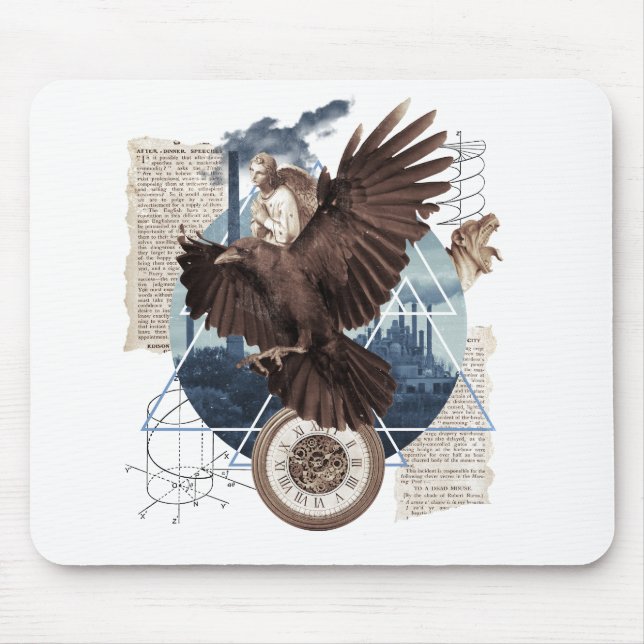 Mousepad Eine schöne Collage mit Adler  Klimaschutz  (Frente)