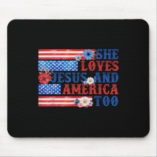 Mousepad Ela Ama Jesus E A América Demasiado Cristã E Sinal