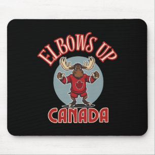 Mousepad Elbows Up Canadá Trotamundos Alce Canadá Jersey de