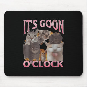 Mousepad Ele 's é o O'relógio Cat Ironic Meme Me