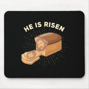 Mousepad Ele É Risen Jesus Cristo, Páscoa Pun Christian Bre