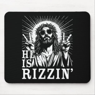 Mousepad Ele É Rizzin Cruz Cristã Versículo da Bíblia de Je