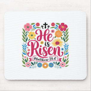 Mousepad Ele Está Risen Jesus Felz pascoa Cristão Ver