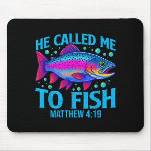 Mousepad Ele Me Chamou Para Pescar Mateus 4_19 Fé Cristã