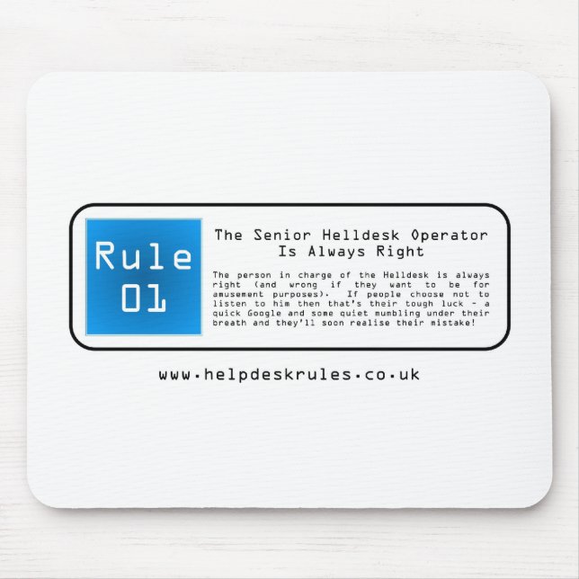 Mousepad ELE regras do serviço de informações (Frente)